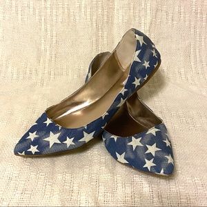 Steve Madden Blue Stars Flats